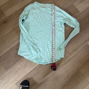 We The Free green Mint Crewneck Long Sleeve Top